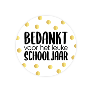 Stickers | Bedankt voor het leuke schooljaar